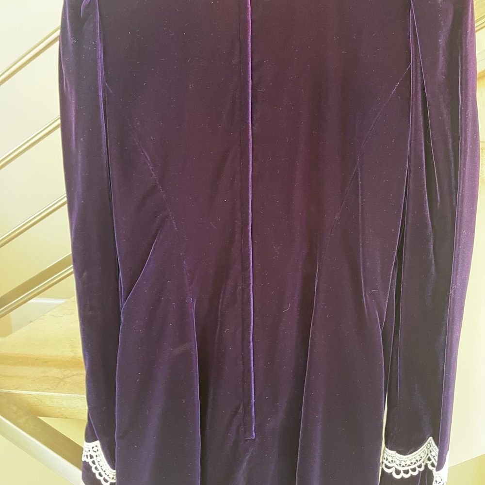 Vintage JESSICA MCCLINTOCK PURPLE DRESS - Picture 7 of 16
